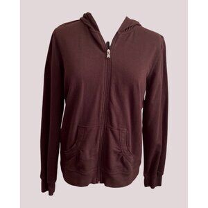 St. John’s Bay Active Brown Full Zip-Up Hoodie Size Medium Everyday Jacket